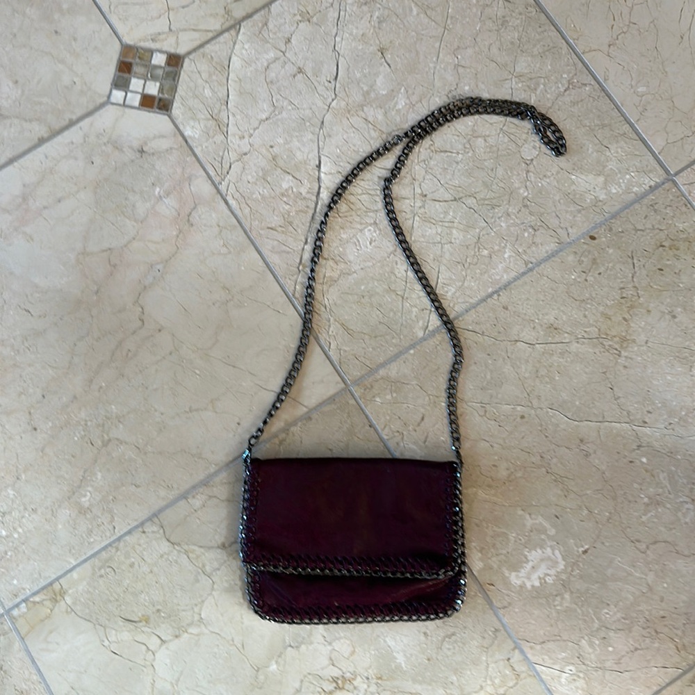 Stella McCartney inspired maroon/ burgundy/ purple crossbody